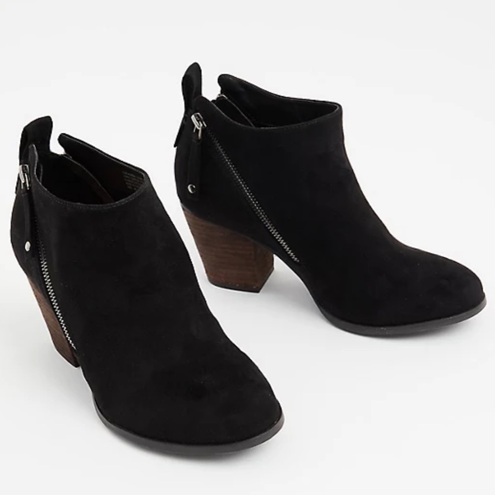 TORRID DOUBLE ZIPPER BOOTIES SIZE 12W